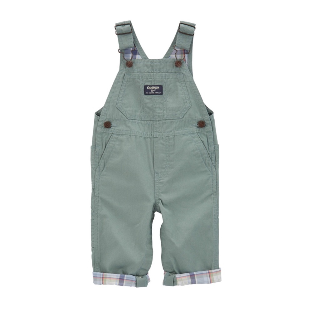 OSH KOSH Baby Plaid Lined Overalls